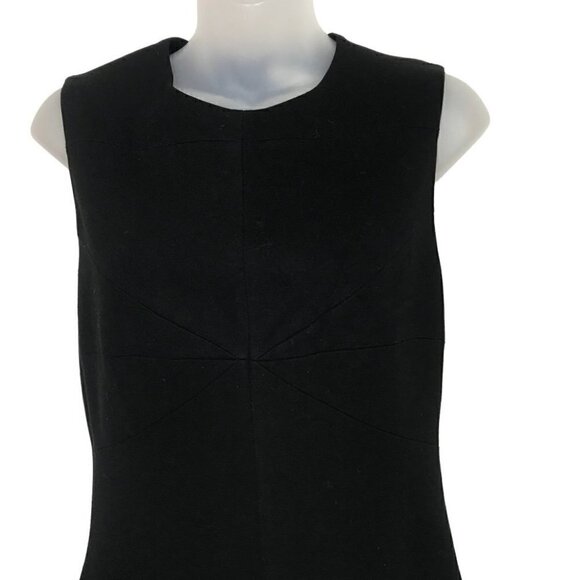 Diane Von Furstenberg Little Black Dress With Gold Highlights Size 6 - Picture 3 of 6